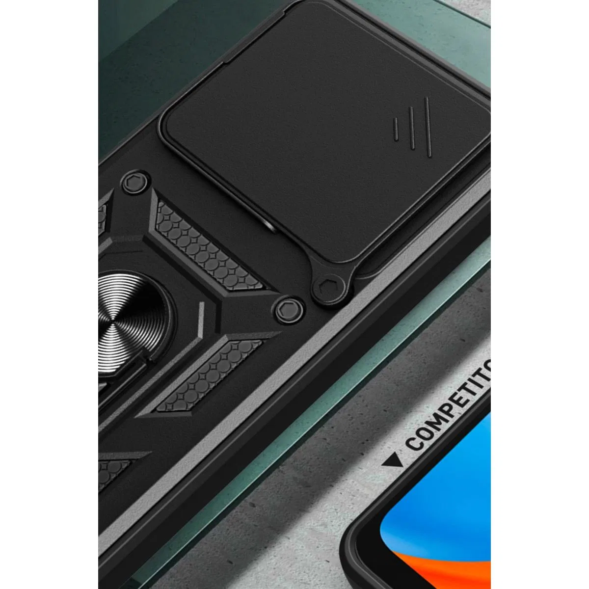 Xiaomi Mi 14t Pro Kılıf Pars Lens Yüzüklü Silikon - Siyah görsel 2