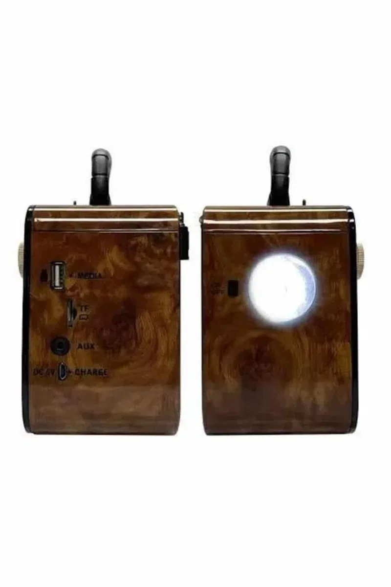 Nostaljik Radyo Bluetooth Bağlantılı Müzik Kutusu Ahşap görsel 4