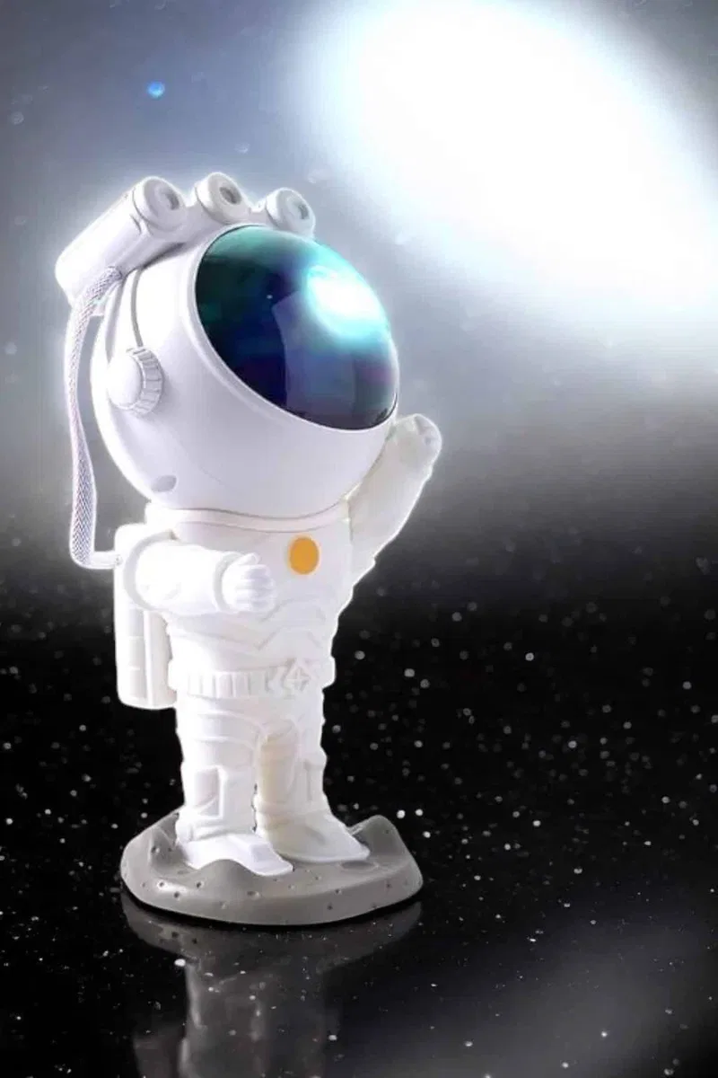 Astronot Bluetooth Hoparlör Gökyüzü Projektör Gece Lambası görsel 3
