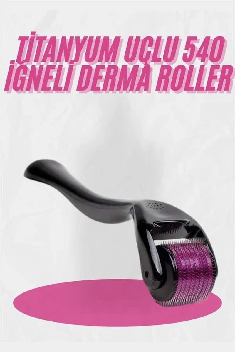 Dermaroller Titanyum 540 Iğneli 1 Mm Saç Kaş Sakal Serum Kullanıma Uygun görsel 2