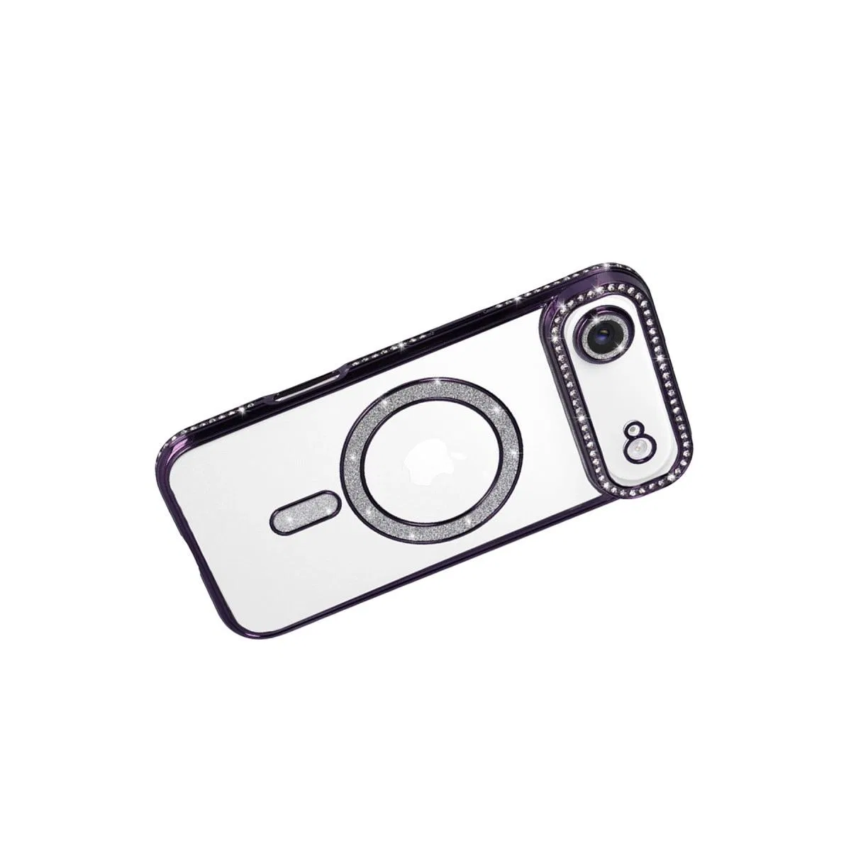 Apple İphone 17 Air Joke Simli Magneticsafe Kılıf - Derin Mor görsel 4