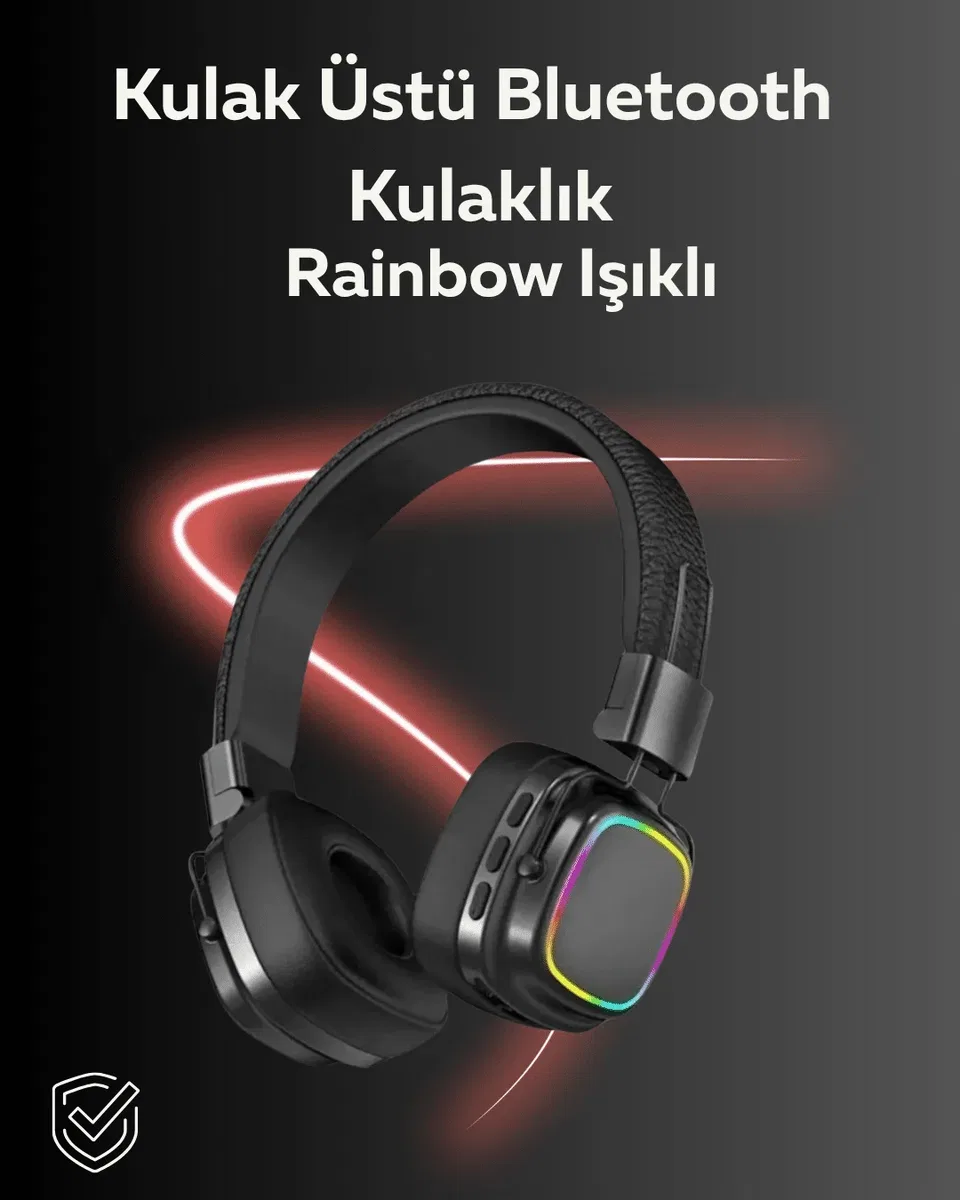 RGB Işıklı Katlanabilir Bluetooth 5. 3 Kulak Üstü Kulaklık