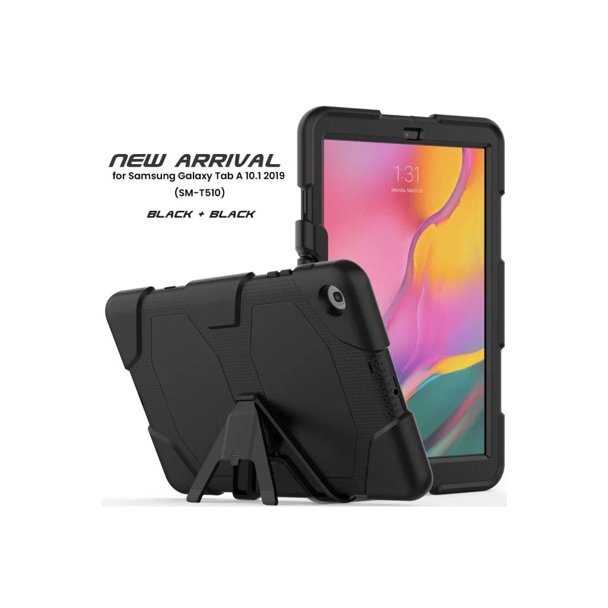 Samsung Galaxy T510 Tab A 10. 1 Kılıf Griffin Tablet Kapak - Siyah görsel 2