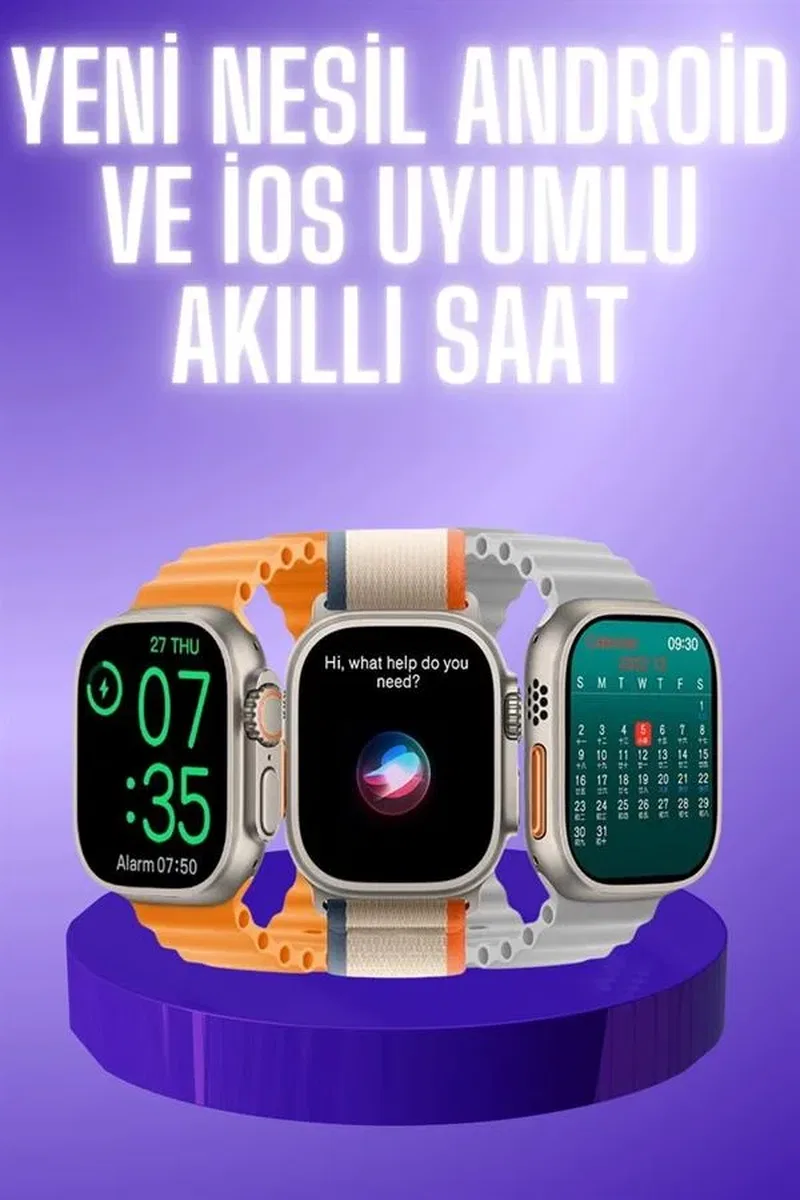 Akıllı Saat Çok Fonksiyonlu Unı Sosyal Medya Girişli Bluetooth Bağlantılı görsel 2