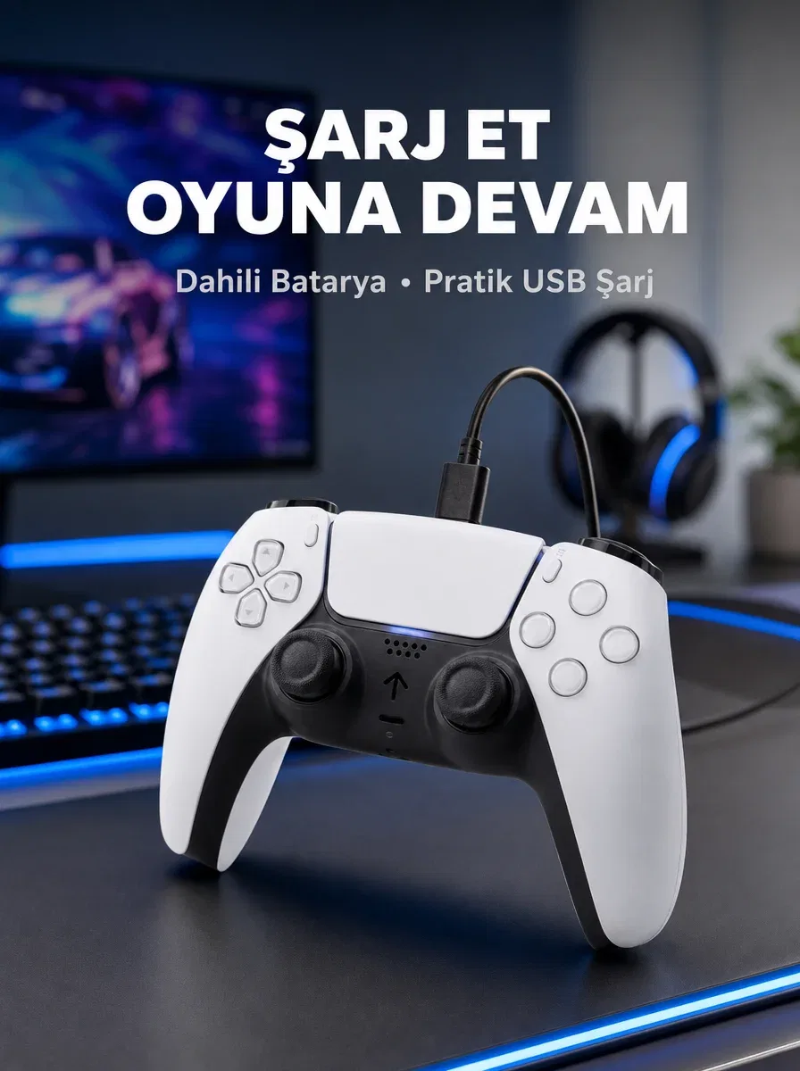 Kablosuz Oyun Kolu PS5 Uyumlu Ergonomik Tasarım ve Hassas Kontrol Yeni Nesil