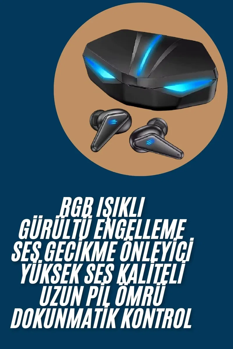 Wireless Kulaklık Mikrofonlu Bluetooth Oyuncu Kulaklığı görsel 2