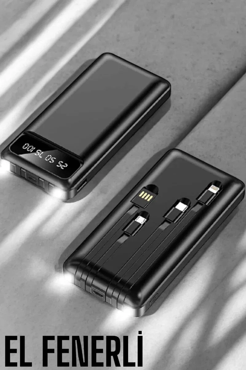 Powerbank 20. 000 Mah Dijital Göstergeli LCD Ekran Uzun Pil Ömrü görsel 2