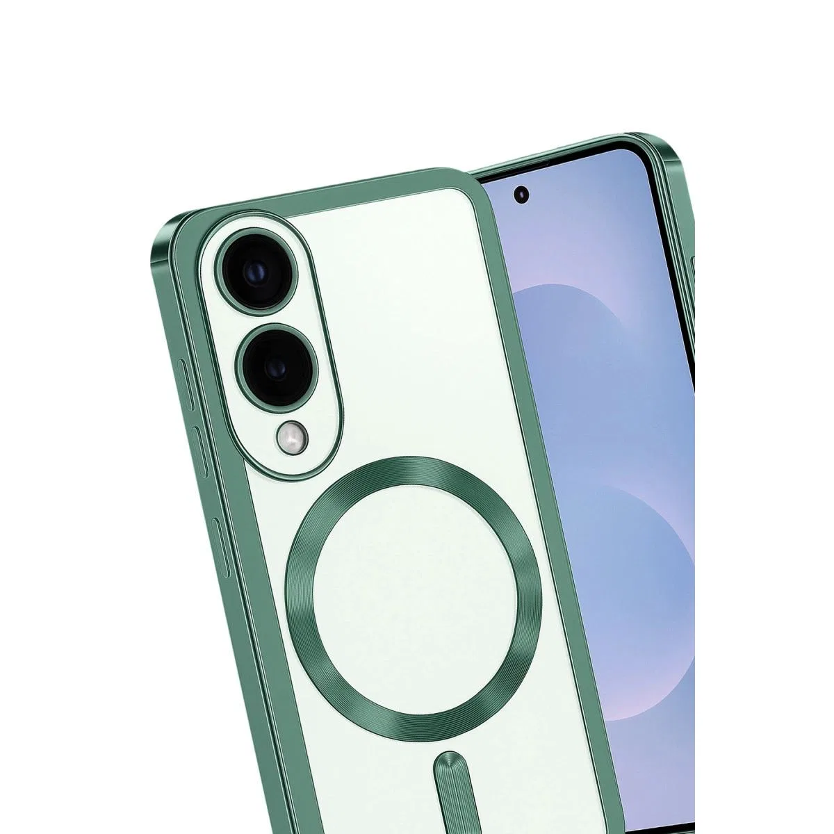 Samsung Galaxy S25 Edge Kross Magneticsafe Kapak - Koyu Yeşil görsel 3