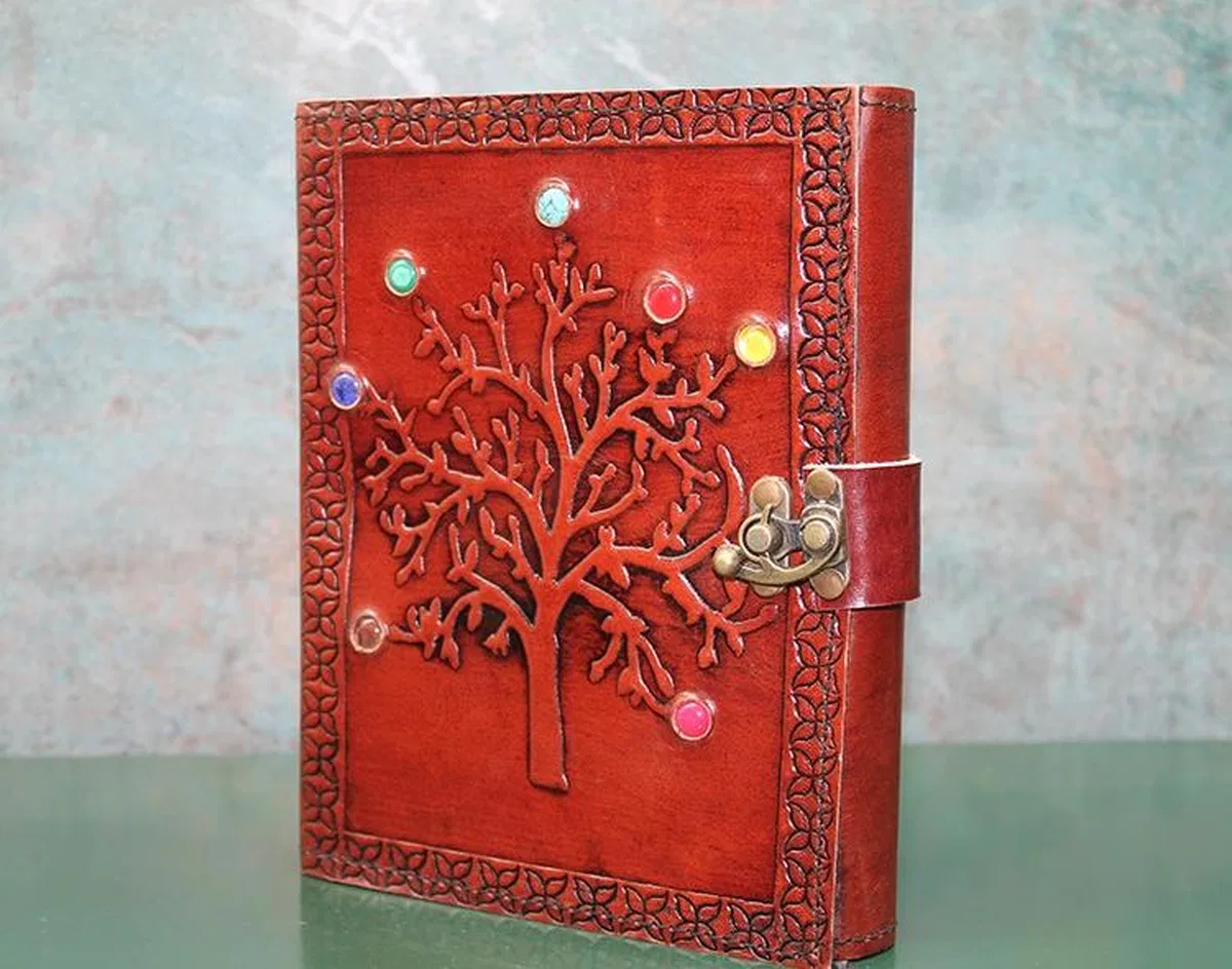 Taşlı Deri Defter Ksk3153