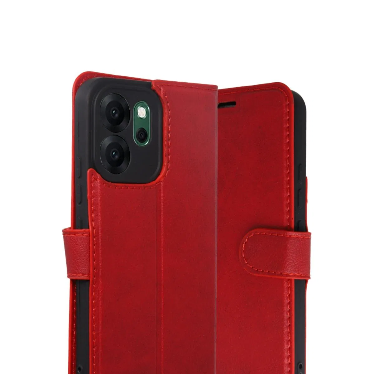 Oppo Reno 14f Trend S Plus Kapaklı Kılıf - Kırmızı görsel 2