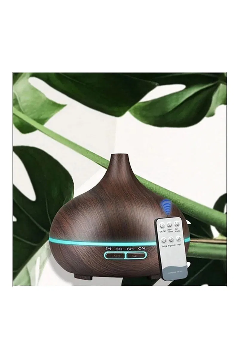 Hava Nemlendirici 7 Led Işıklı Aromatik Oda Kokusu 550 Ml Kahve Aroma Difüzörü Buhar Makinası görsel 2