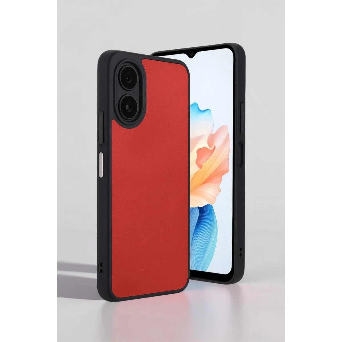 Oppo A38 Kılıf Aras Deri Kapak - Kırmızı görsel 2