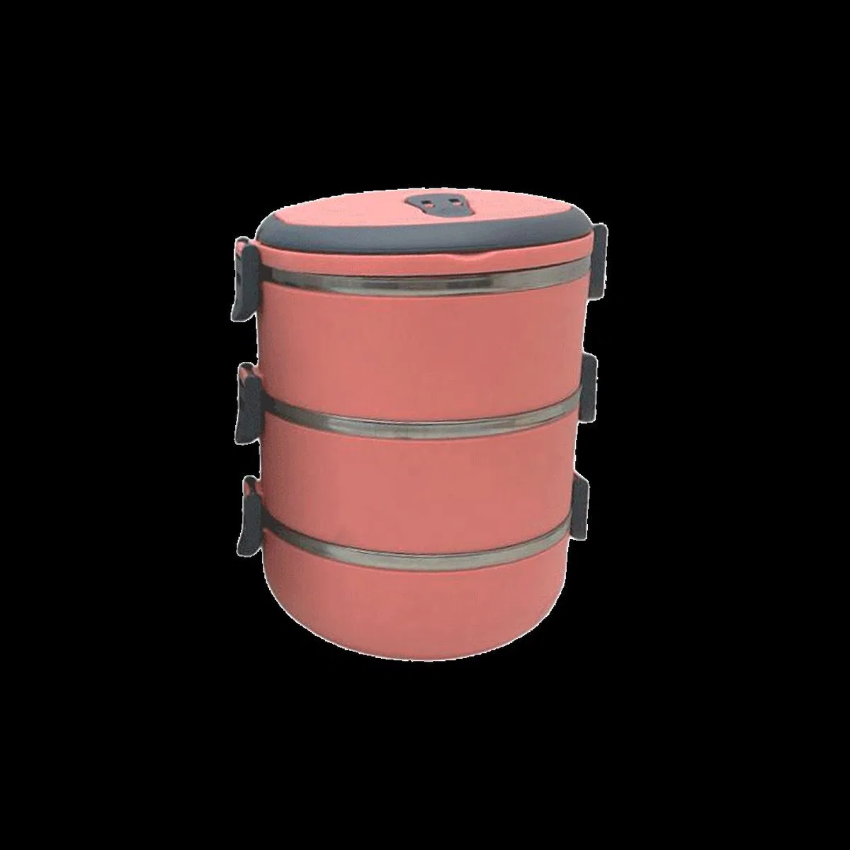 3'lü Sefer Tası Saklama Kabı 1. 8 L Koyu Pembe görsel 2